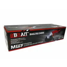 Угловая шлифовальная машина 2400 Вт, 230 мм — BRAIT BAG230/2400S