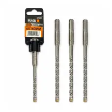 Բուրերի հավաքածու բետոնի համար SDS Plus 6 մմ × 160 մմ BLACK 31050