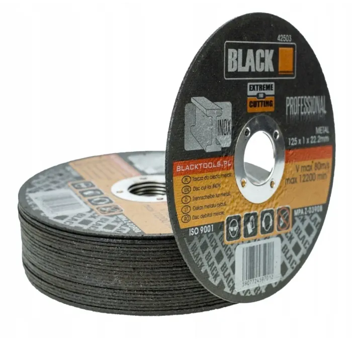 BLACK and BENSON - Մետաղ կտրող սկավառակ 125x1x22.2 մմ BLACK42503 - Black42503 - Երկաթ Կտրող Սկավառակներ