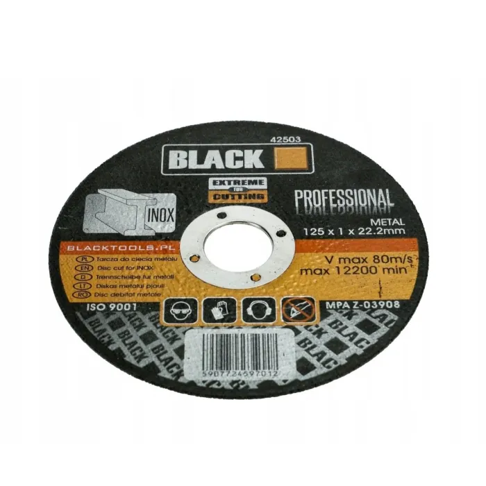 BLACK and BENSON - Մետաղ կտրող սկավառակ 125x1x22.2 մմ BLACK42503 - Black42503 - Երկաթ Կտրող Սկավառակներ
