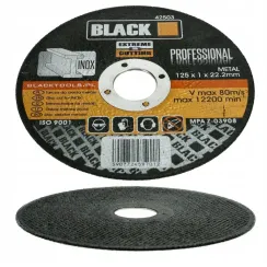 Մետաղ կտրող սկավառակ 125x1x22.2 մմ BLACK42503