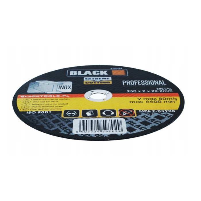 Black42504 կտրող սկավառակ բալգարկի համար 230 մմ 2 մմ