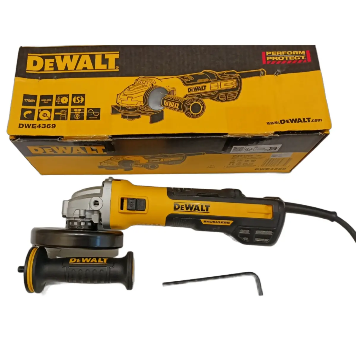 DEWALT DWE4369-QS 125 մմ անկյունային հղկող մեքենա