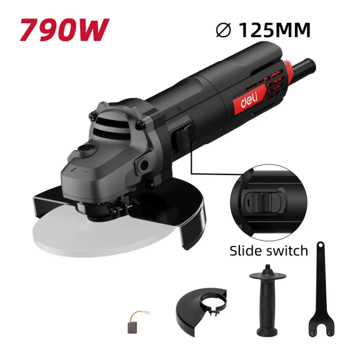 Deli DE-JM125-2E angle grinder