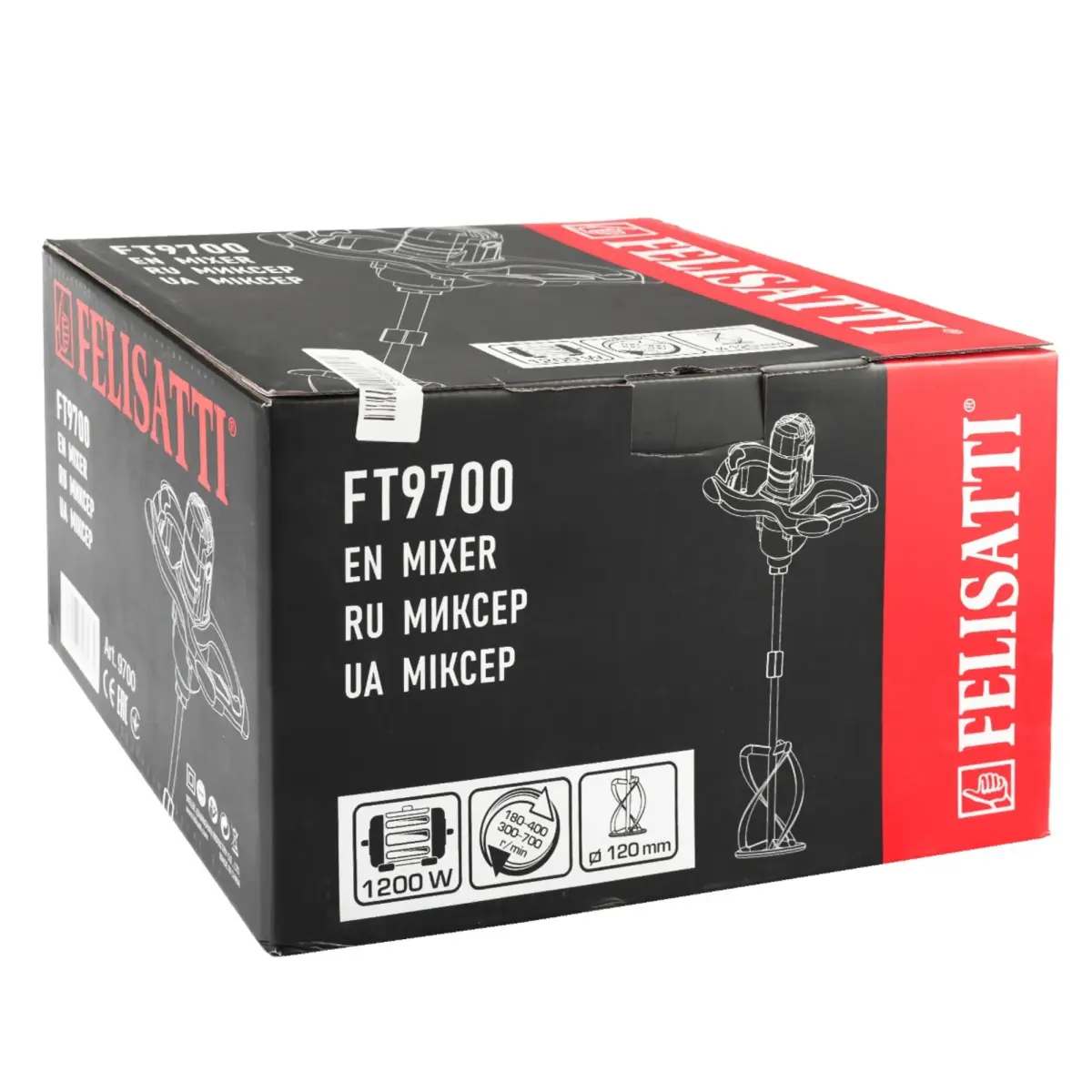 FELISATTI FT9700 շինարարական խառնիչի հիմնական տեսքը