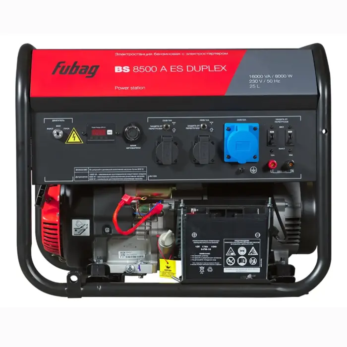 FUBAG BS 8500 A ES DUPLEX gasoline generator with 8.5 kVA maximum output