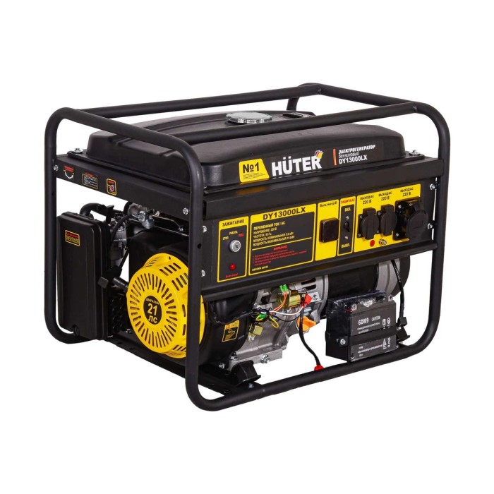 Huter - Բենզինային գեներատոր (մեկնարկիչով) 11000 Վտ Huter DY13000LX - Գեներատորներ
