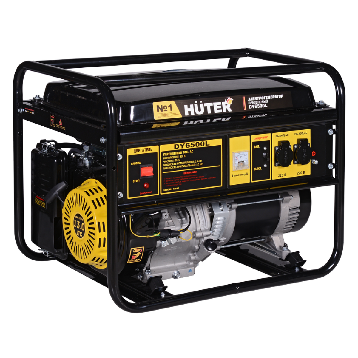 Huter - Բենզինային գեներատոր 5500 Վտ Huter DY6500L - DY6500L - Գեներատորներ