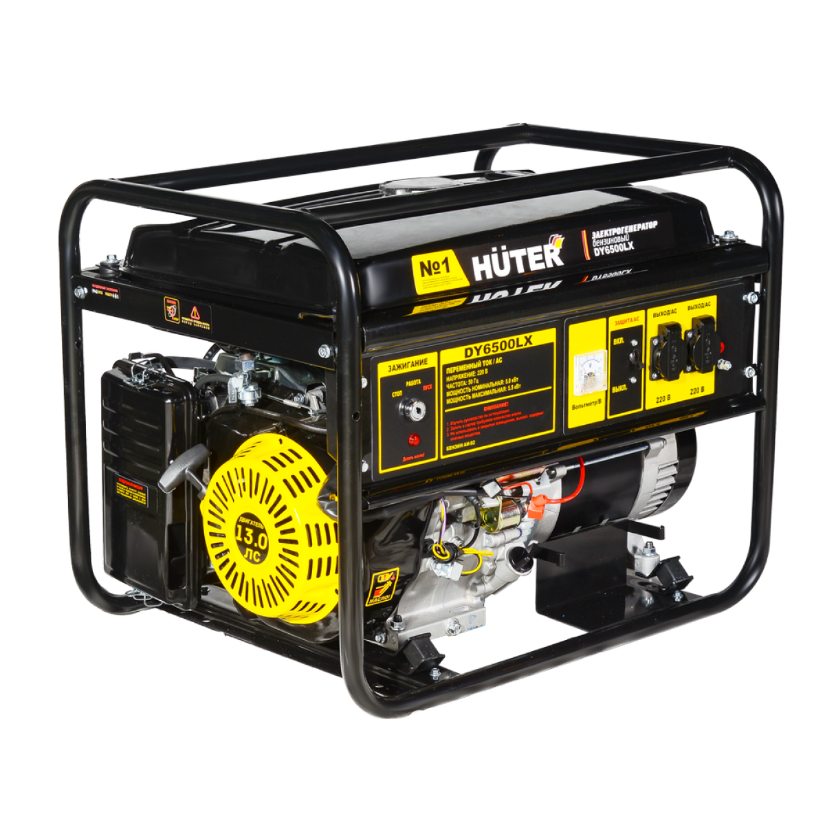 Huter - Բենզինային գեներատոր (մեկնարկիչով) 5500 Վտ Huter DY6500LX - DY6500LX - Գեներատորներ