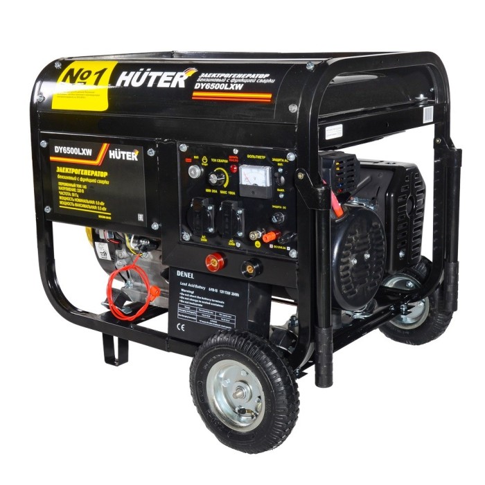 Huter - Բենզինային գեներատոր (մեկնարկիչով) եռակցման ֆունկցիայով 5500 Վտ Huter DY6500LXW - Գեներատորներ