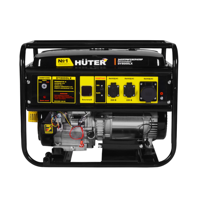 Huter - Բենզինային գեներատոր (մեկնարկիչով) 7000 Վտ Huter DY8000LX - DY8000LX - Գեներատորներ