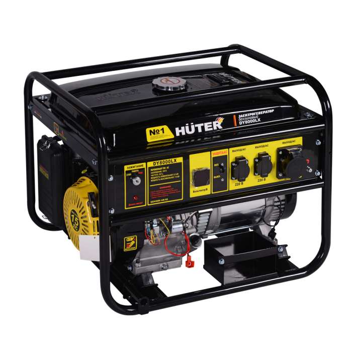 Huter - Բենզինային գեներատոր (մեկնարկիչով) 7000 Վտ Huter DY8000LX - DY8000LX - Գեներատորներ