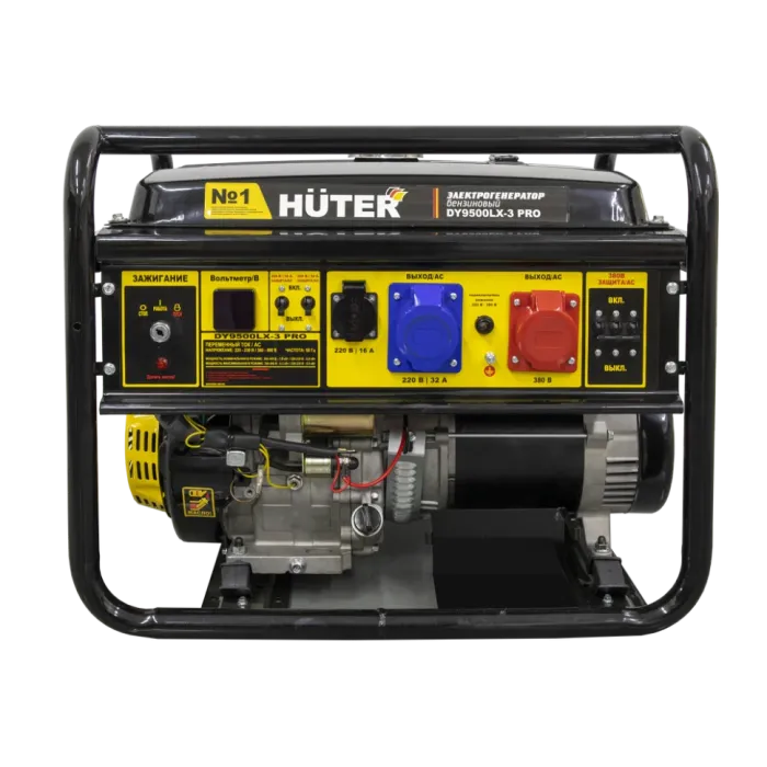 Huter - Բենզինային գեներատոր եռաֆազ (մեկնարկիչով) 8000 Վտ(220 Վ) /8500 Վտ(380 Վ) Huter DY9500LX-3PRO - Գեներատորներ