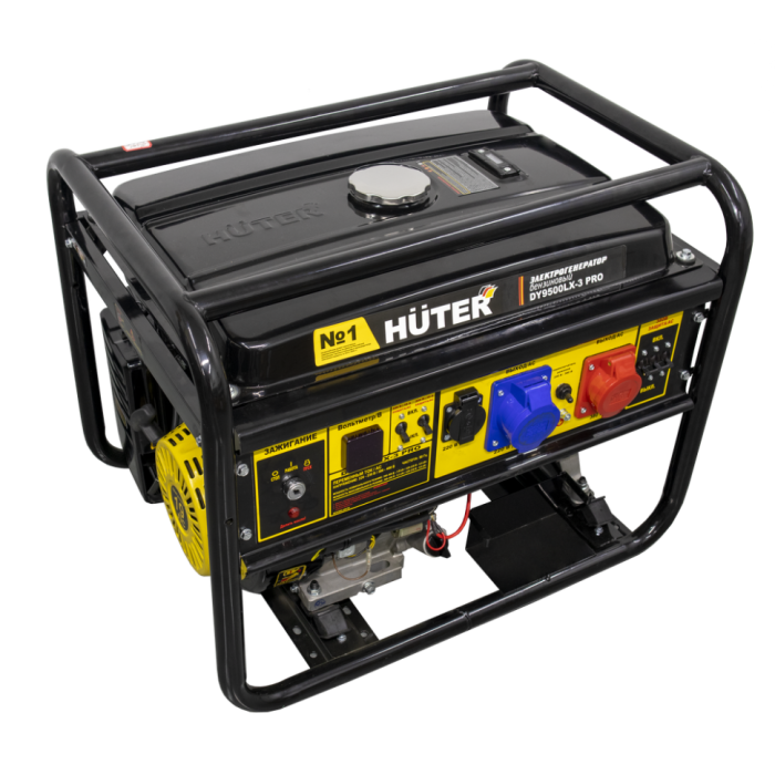 Huter - Բենզինային գեներատոր եռաֆազ (մեկնարկիչով) 8000 Վտ(220 Վ) /8500 Վտ(380 Վ) Huter DY9500LX-3PRO - Գեներատորներ