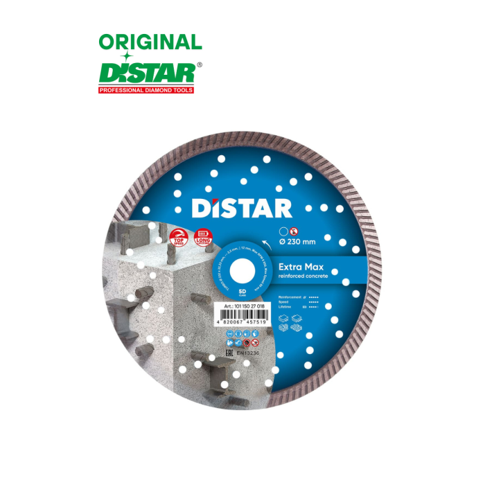 Алмазный Диск отрезной Turbo 230 мм Distar Extra Max 10115027018 Алмазный Диск отрезной Turbo 230 мм Distar Extra Max 10115027018