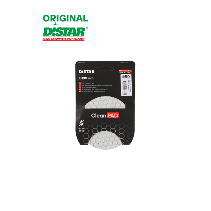 Круги алмазные полировальные Distar 100x3x15 CleanPad #50 80115429034