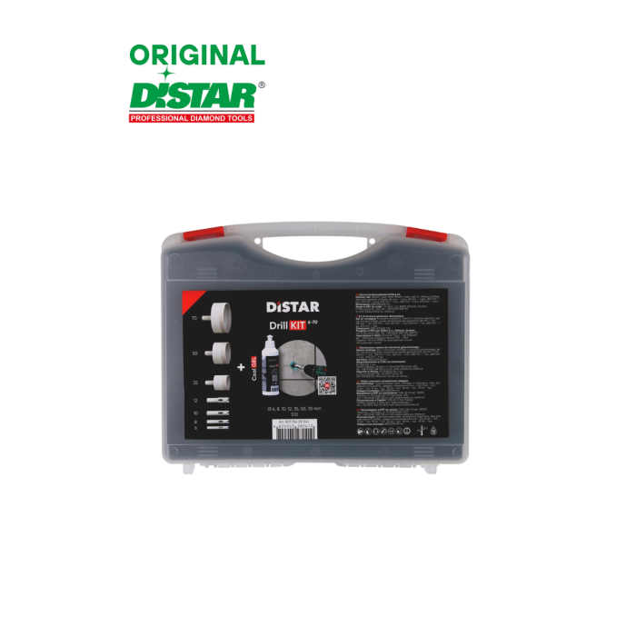 Набор алмазных коронок DrillKIT 6-70мм + CoolGEL Distar 89568442140 Набор алмазных коронок DrillKIT 6-70мм + CoolGEL Distar 89568442140