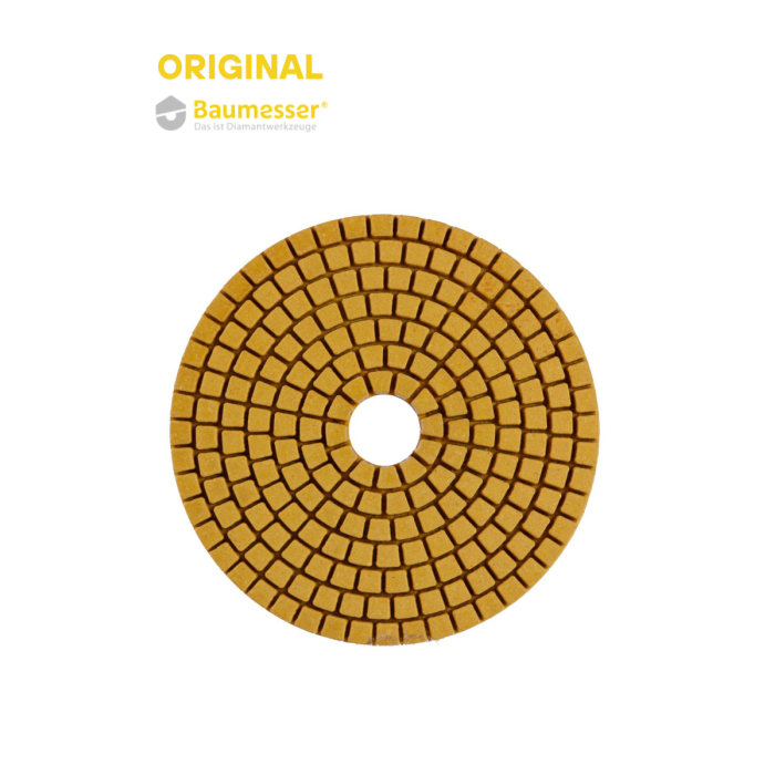 3400֏ - 99937363005 - 910122 - Diamond polishing wheels 100 mm Baumesser №400 Standard 99937363005 Disc diameter: 100 mm. Arbor diameter: 22,23 mm. Blade width: 15 mm. Disc thickness: 3 mm. Maximum rotation speed: 2800 RPM. Co BAUMESSER - Diamond polishing wheels 100 mm Baumesser №400 Standard 99937363005 - 99937363005 - Diamond Discs