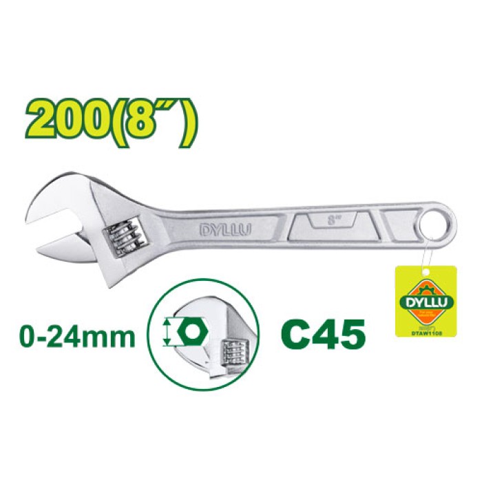 Adjustable wrench 200 mm (8 inches) DTAW1108