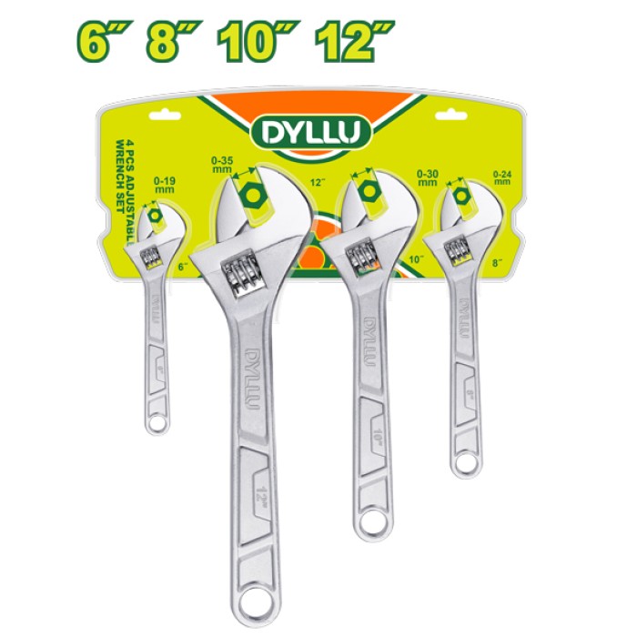 4 pcs adjustable wrench set DTAW174K