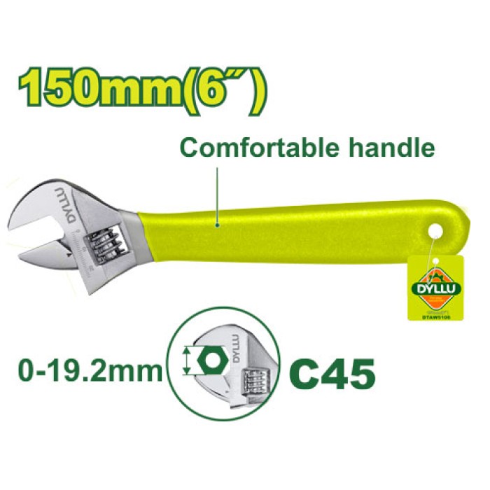 Adjustable wrench 150 mm (6 inches) DTAW5106