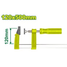 F սեղմակ պլաստիկ բռնակով 120x500 մմ DTCP2123