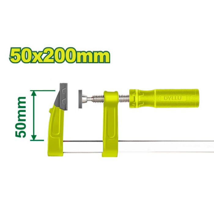DYLLU - F սեղմակ պլաստիկ բռնակով 50x200 մմ DTCP2152 - DTCP2152 - Ամրացնող սարքեր