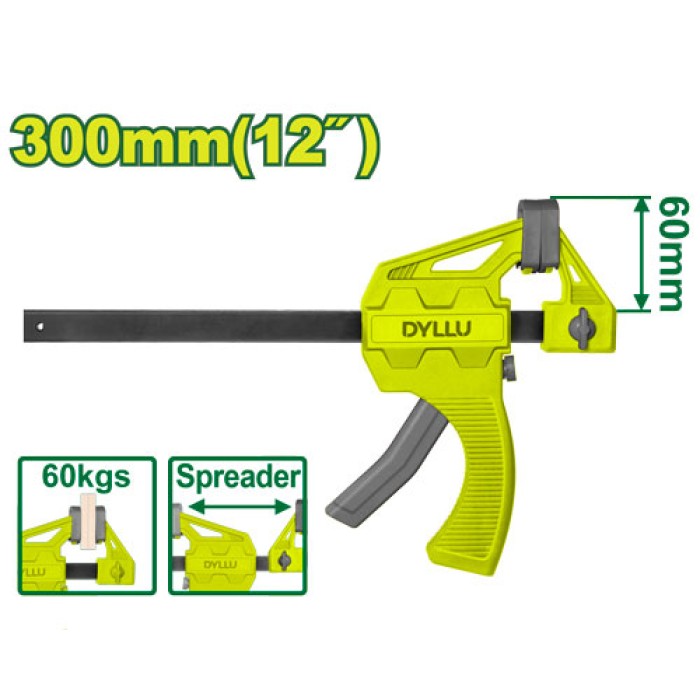 DYLLU - Արագ սեղմող ամրակ (Չափս  12) 300 մմ DTCP4312 - DTCP4312 - Ամրացնող սարքեր