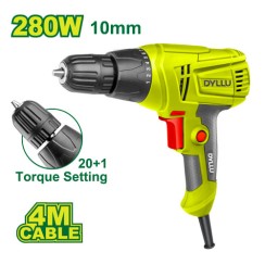 Electric drill 280 W / 10 mm / 750 rpm / DTED15281