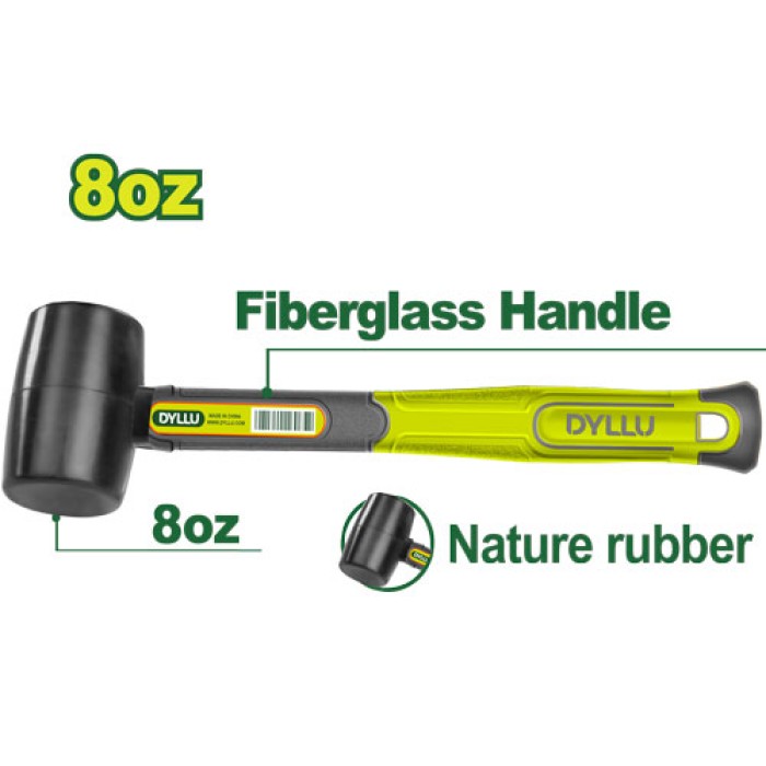 Rubber hammer 220g DTHM7301