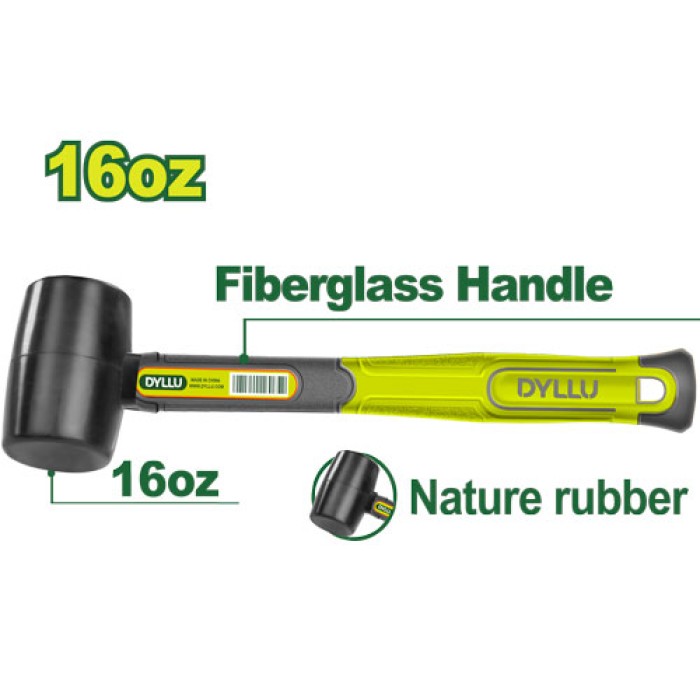 Rubber hammer 450g DTHM7302