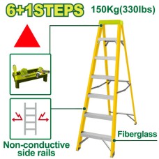 Single side Fiberglass ladder 6+1 steps DTLD0907