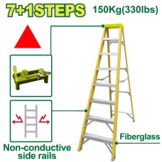 Single side Fiberglass ladder 7+1 steps DTLD0908