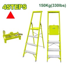 Steel and aluminium household ladder 4 steps DTLD1H03