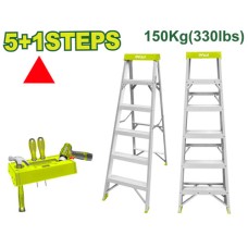 Aluminum single-sided ladder 5+1 steps DTLD2H05