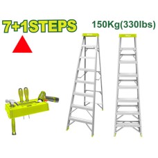 Aluminum single-sided ladder 7+1 steps DTLD2H07