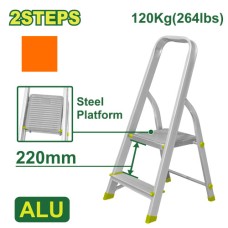 Steel and aluminium household ladder 2 steps DTLD3H02