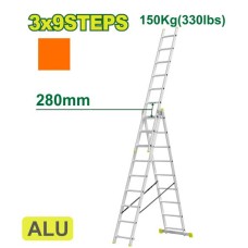 3 Section extension ladder 3x9 steps DTLD6H39