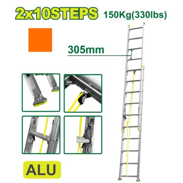 DYLLU - Երկարացվող աստիճան 2x10 քայլ DTLD8H20 - DTLD8H20 - Աստիճաններ