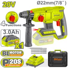 Cordless rotary hammer 20 w / SDS Plus / 2 j / DTLM1522