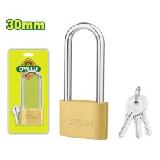 Long shackle brass padlock 30 mm DTPD2430