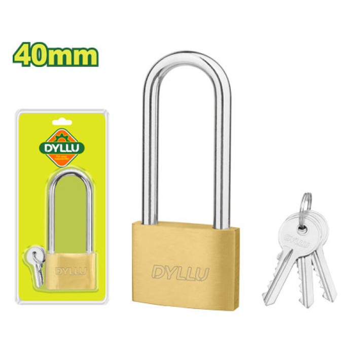 Long shackle brass padlock 40 mm DTPD2440