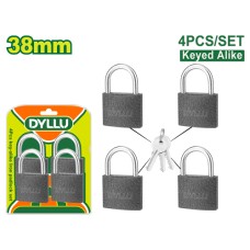 4Pcs key-alike Iron padlock set 38 mm DTPD5444