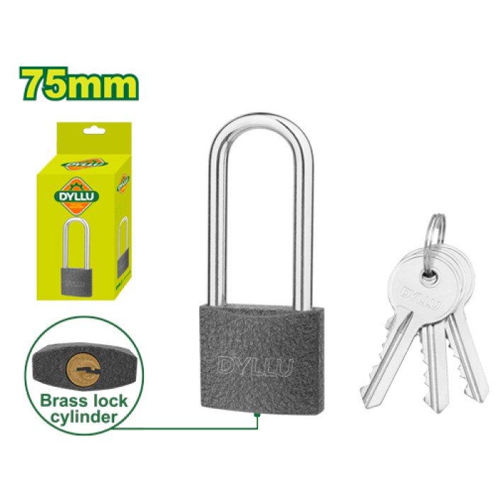 Long shackle iron padlock 75 mm DTPD5575L