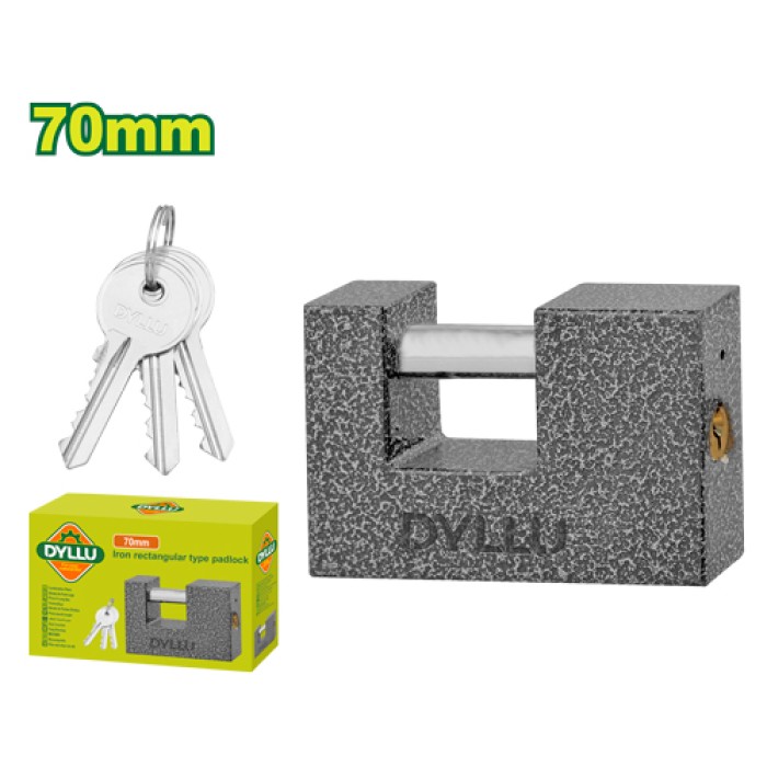 Rectangular type iron padlock 70 mm DTPD7570