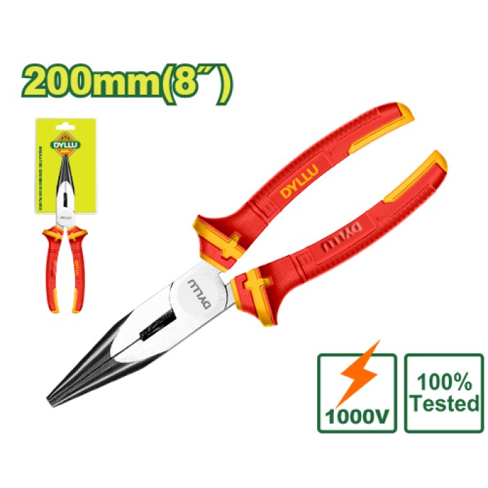 Insulated long nose pliers 200 mm DTPL2938