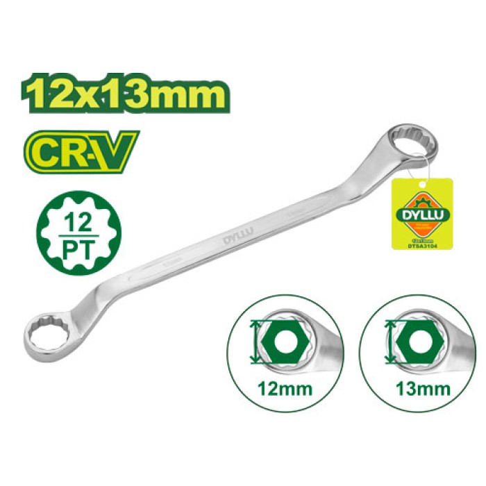 Offset ring spanner 186 mm (Size 12x13 mm) DTSA3104