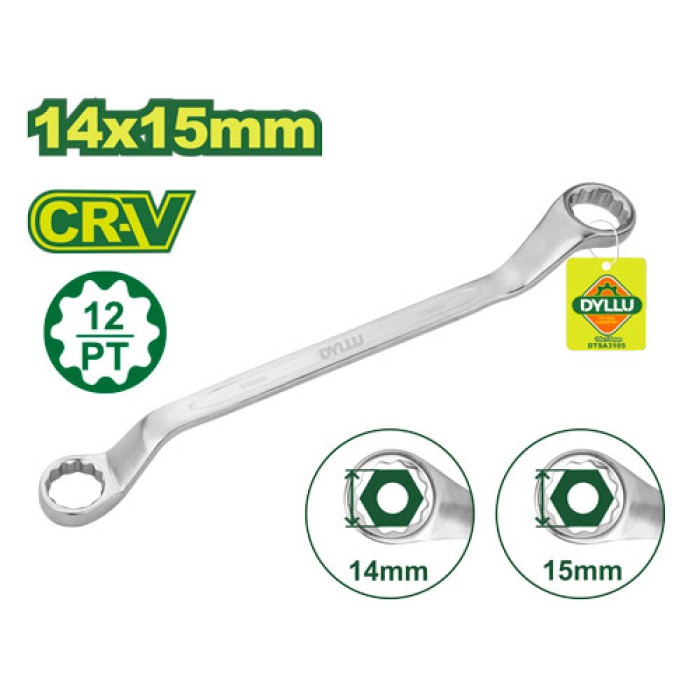 Offset ring spanner 213 mm (Size 14x15 mm) DTSA3105