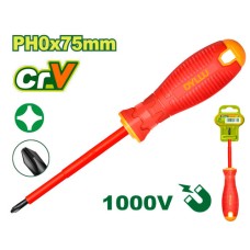 Insulated screwdriver PH0x75  mm DTSD7203