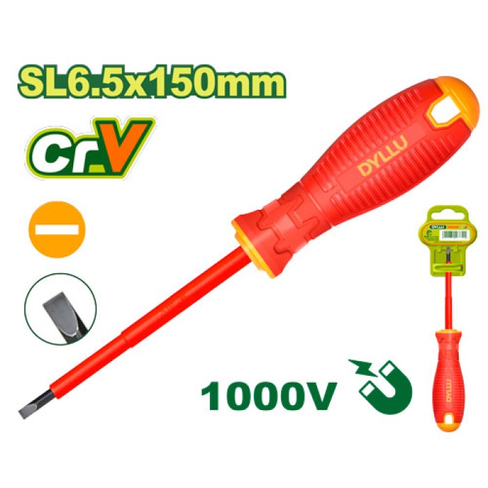 Insulated screwdriver SL 6.5x150 mm DTSD7266